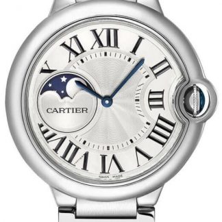 Cartier Ballon Bleu Silver Dial Moon Phase Midsize Watch WSBB0050