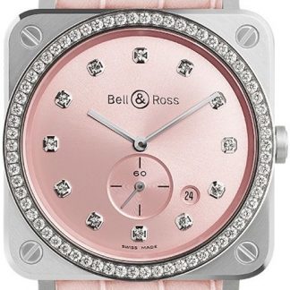 Bell & Ross Instruments Pink Dial Women's Watch BRS-PK-ST-LGD/SCR