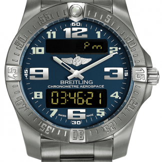 breitling professional aerospace evo blue dial titanium zegarek męski e79363101c1e1