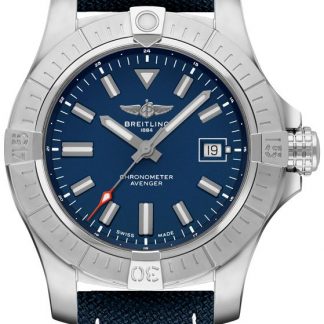 breitling avenger automatisk 43 blå urtavla män klocka a17318101c1x1
