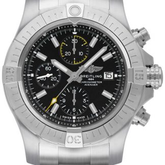 breitling avenger kronograf 45 svart urtavla män klocka a13317101b1a1