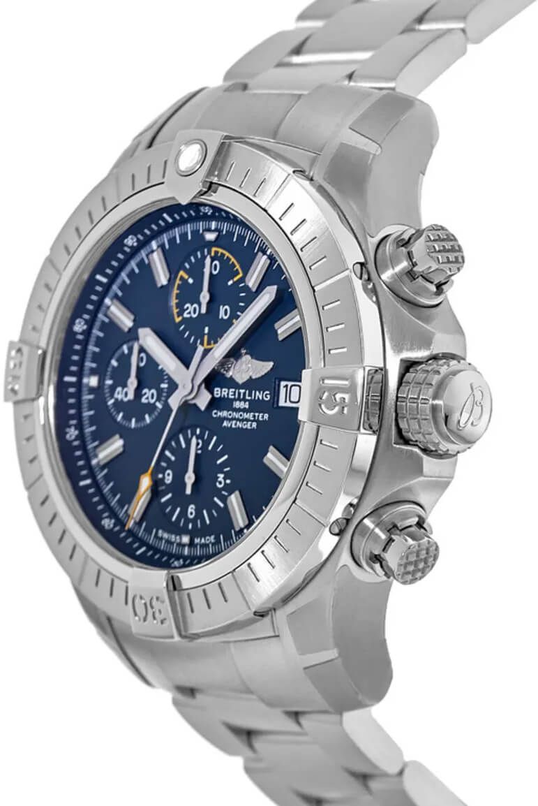 breitling avenger kronograf 45 blå urtavla män klocka a13317101c1a1 - Bild 2