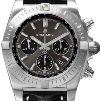 breitling chronomat chronograph herrenuhr mit grauem zifferblatt ab0115101f1p2
