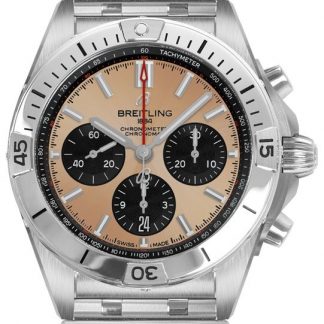 breitling chronomat b01 42 kupferfarbenes zifferblatt herrenuhr ab0134101k1a1