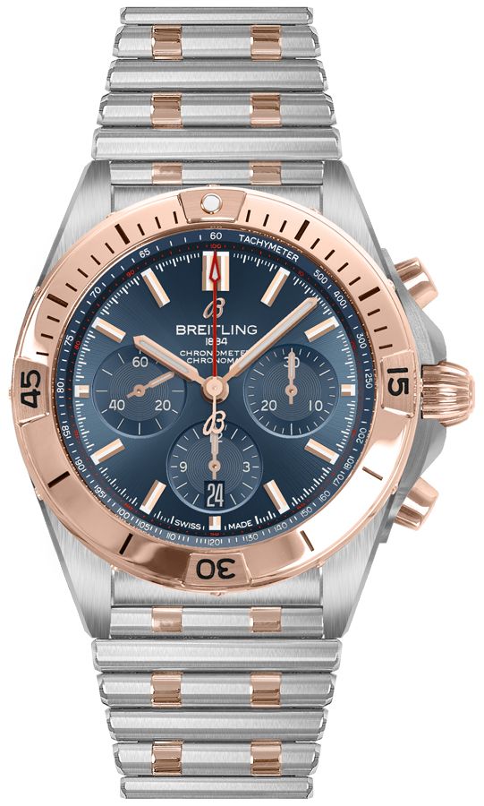 breitling chronomat b01 42 zweifarbige herrenuhr ub0134101c1u1
