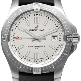 breitling colt 41 automatic silver dial steel zegarek męski a17313101g1s1