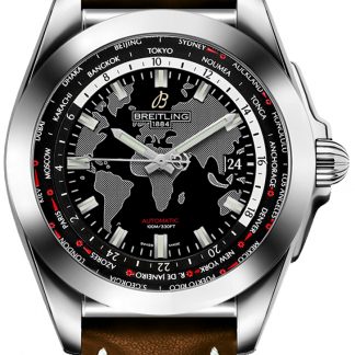 breitling galactic unitime schwarzes zifferblatt herrenuhr wb3510u4/bd94-437x