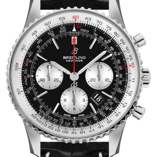 breitling navitimer 1 b01 cronógrafo 43 esfera negra reloj de los hombres ab0121211b1p1