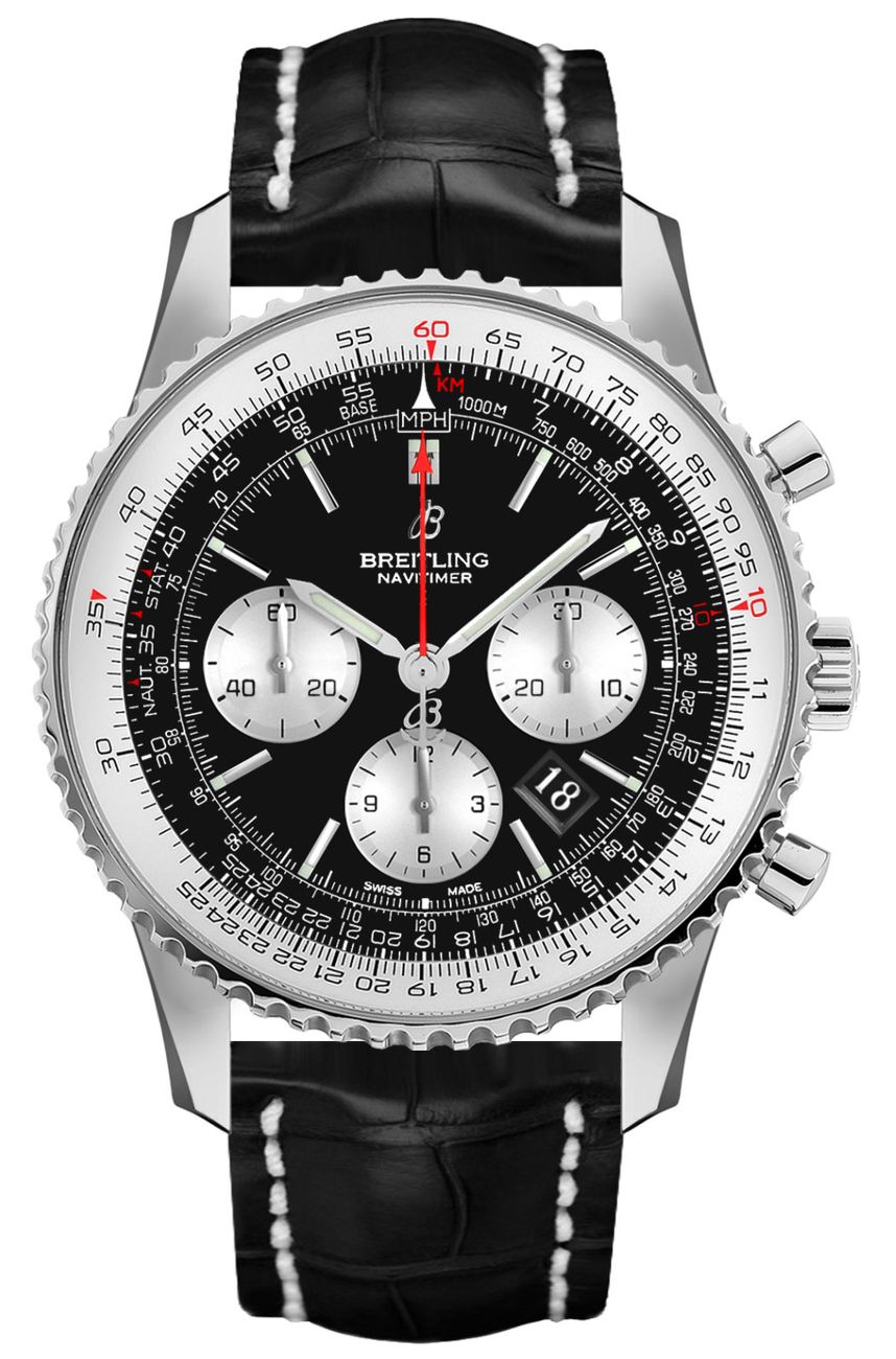 breitling navitimer 1 b01 chronograph 43 schwarzes zifferblatt herrenuhr ab0121211b1p1