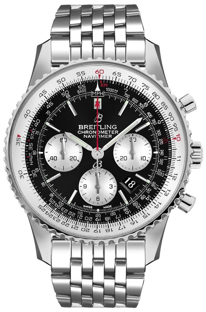 breitling navitimer 1 b01 chronograph 46 schwarzes zifferblatt herrenuhr ab0127211b1a1