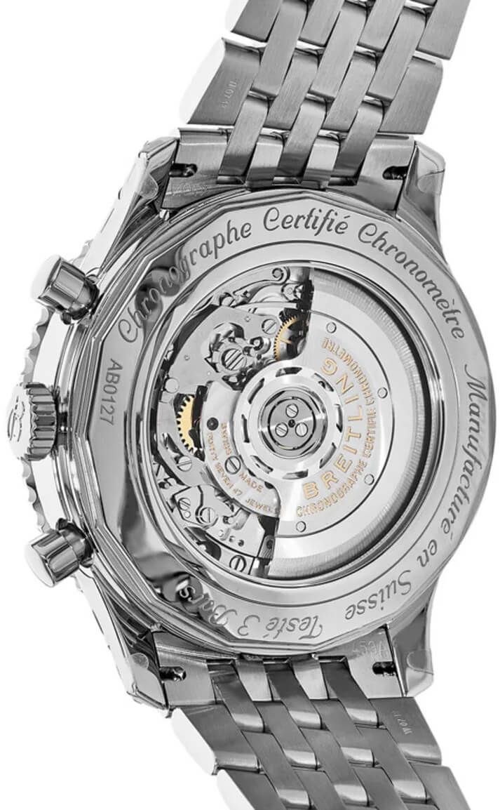 breitling navitimer 1 b01 chronograph 46 schwarzes zifferblatt herrenuhr ab0127211b1a1 – Bild 3