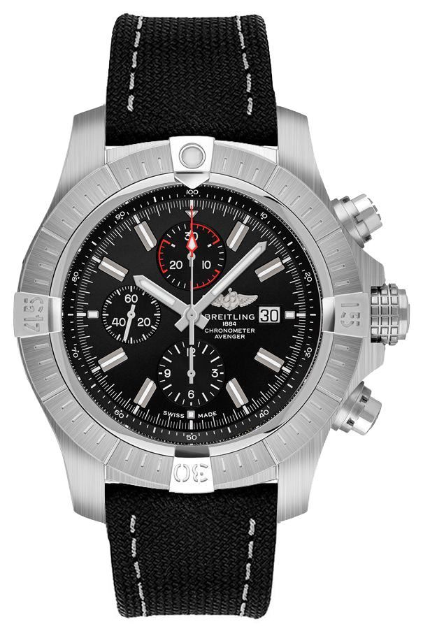 breitling super avenger kronograf 48 män klocka a13375101b1x1x1