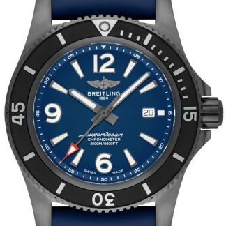 breitling superocean automático de acero negro reloj de los hombres m17368d71c1s2