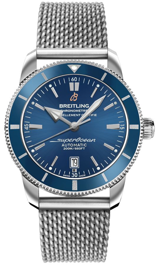 breitling superocean heritage ii b20 automatic 42 blue dial herrklocka ab2010161c1a1