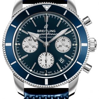 breitling superocean heritage ii b01 kronograf 44 blå urtavla män klocka ab0162161c1s1