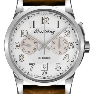 breitling transocean kronograf 1915 manuellt uppdragning silver urtavla män klocka ab141112/g799-433x