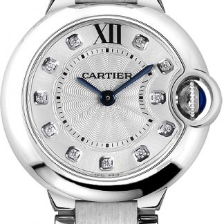 Cartier Ballon Bleu Silver & Diamond Dial Women's Watch WE902073
