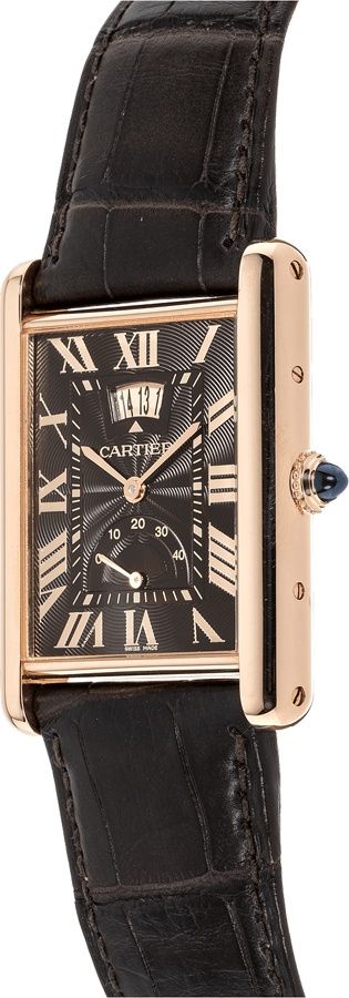 Cartier Tank Louis 18k Rose Gold Men's Watch W1560002 - Image 2