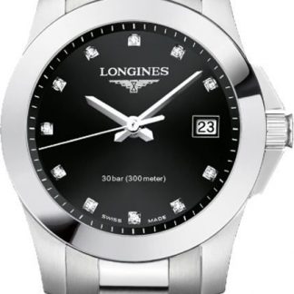 Longines Conquest Black Dial Steel Women's Watch L3.376.4.57.6