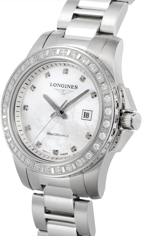 Longines Conquest White Pearl & Diamonds Women's Watch L3.258.0.88.6 - Image 2