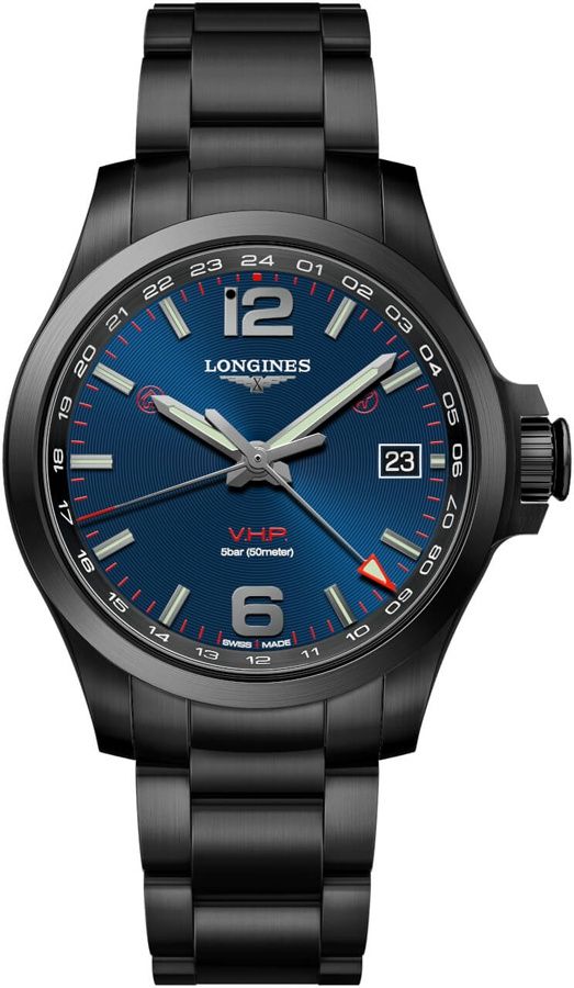 Longines Conquest V.H.P. Blue Dial GMT Men's Watch L3.718.2.96.6