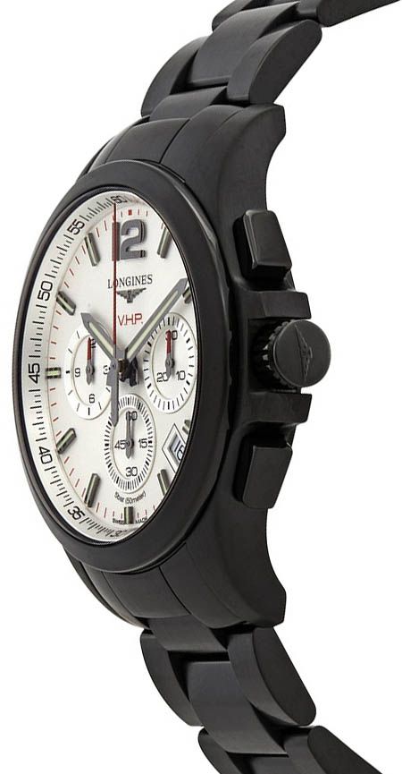 Longines Conquest V.H.P. Chronograph Black Steel Men's Watch L3.717.2.76.6 - Image 2
