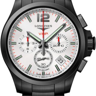 Longines Conquest V.H.P. Chronograph Black Steel Men's Watch L3.717.2.76.6