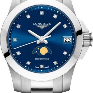 Longines Conquest Moon Phase Women's Watch L3.380.4.97.6