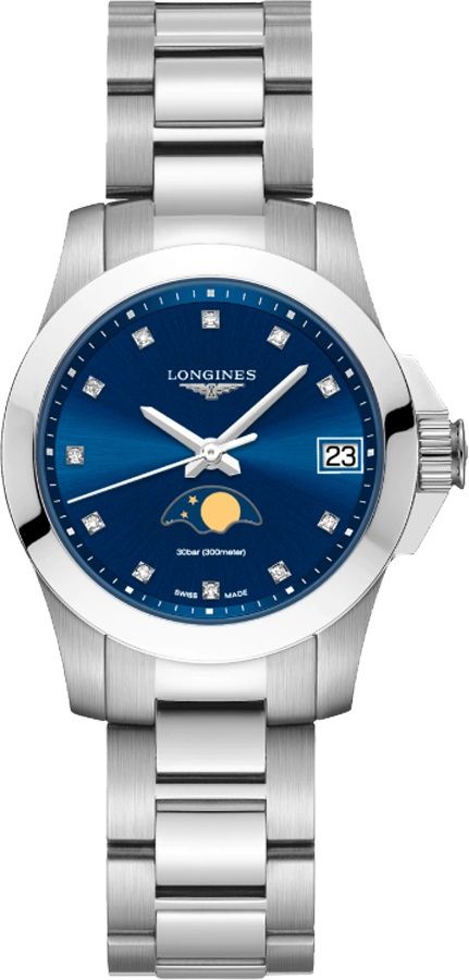 Longines Conquest Moon Phase Women's Watch L3.380.4.97.6