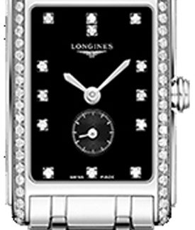 Longines DolceVita Steel Black Dial Diamond Women's Watch L5.255.0.57.6