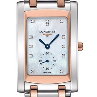 longines dolcevita biała perła diamentowa tarcza zegarek męski l5.655.5.88.7