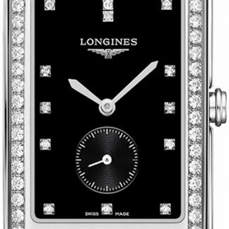 Longines DolceVita Black Dial Men's Diamond Watch L5.755.0.57.6