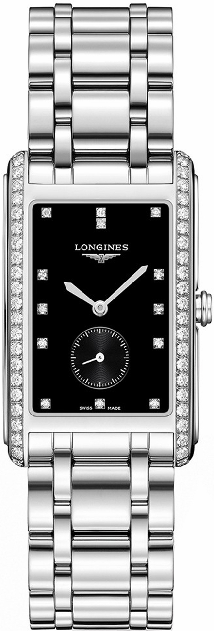 Longines DolceVita Black Dial Men's Diamond Watch L5.755.0.57.6