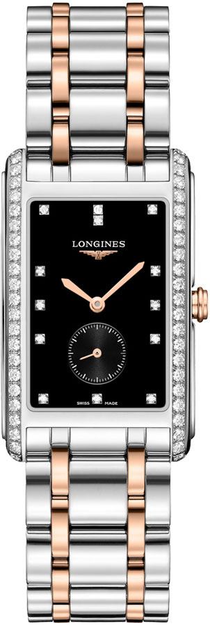 Longines DolceVita Black Dial Two-tone Diamond Men's Watch L5.755.5.59.7