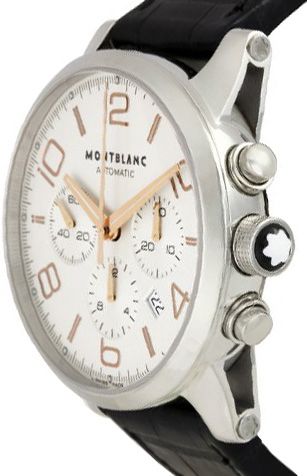 MontBlanc TimeWalker Chronograph Silver Dial Men's Watch 101549 - Image 2