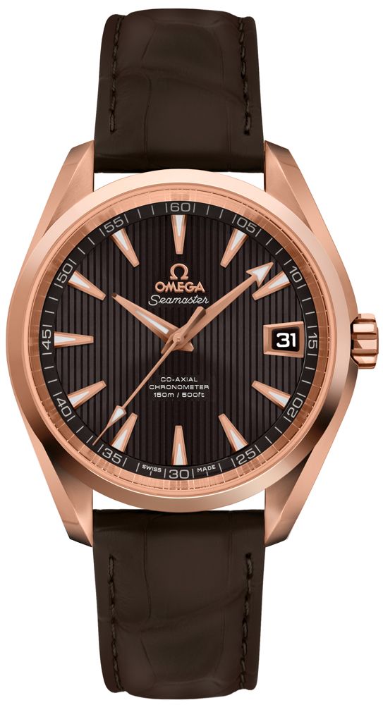 omega seamaster aqua terra massiv 18k rose gold herrenuhr 231.53.39.21.06.001