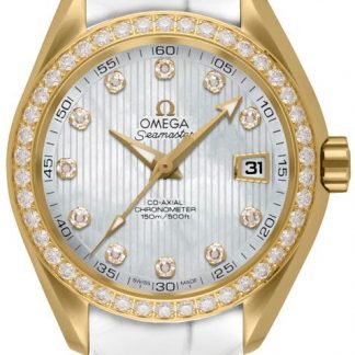 Omega Seamaster Aqua Terra 18k Gold Diamond Women's Watch 231.58.30.20.55.002