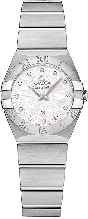 omega constellation 24mm stål damklocka 123.10.24.60.55.004