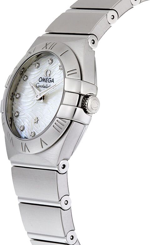 omega constellation 24mm stål damklocka 123.10.24.60.55.004 - Bild 2