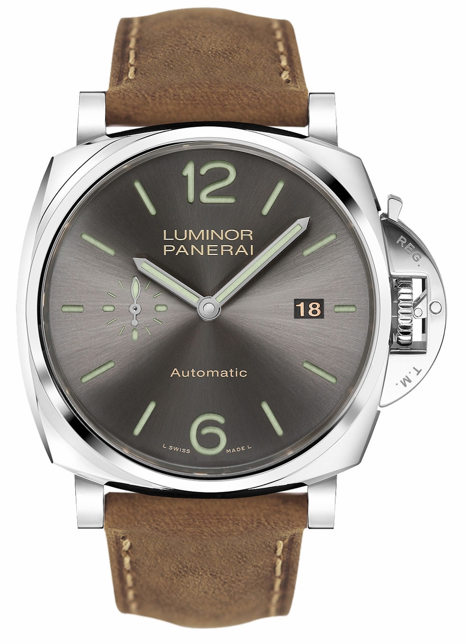Panerai Luminor Grey Dial män klocka PAM00904