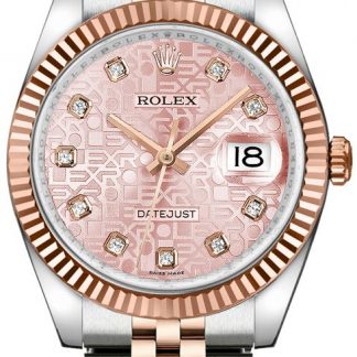 Rolex Datejust 36 Pink Jubilee Diamond Watch 116231-0058