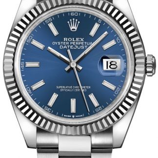 Rolex Datejust 41 Blue Dial Oyster Bracelet Watch 126334-0001