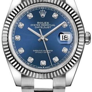Rolex Datejust 41 Blue Diamond Dial Watch 126334-0015