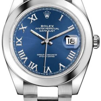 Rolex Datejust 41 Blue Roman Numeral Dial Men's Watch 126300-0017