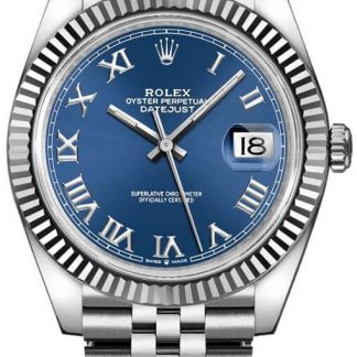 Rolex Datejust 41 Blue Roman Numeral Dial Men's Watch 126334-0026