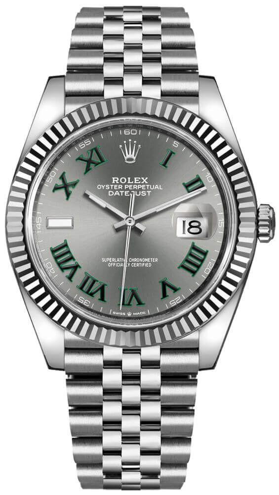 Rolex Datejust 41 skiffer grå män klocka 126334-0022
