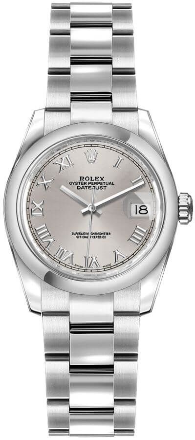 Rolex Lady-Datejust 26 Silver Dial Women's Watch 179160