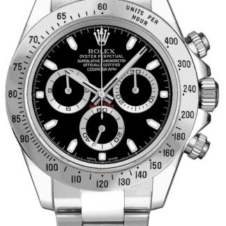 Rolex Cosmograph Daytona Steel Bezel Black Dial 116520-0015