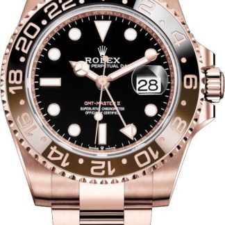 rolex gmt-master ii root beer rose gold 126715chnr