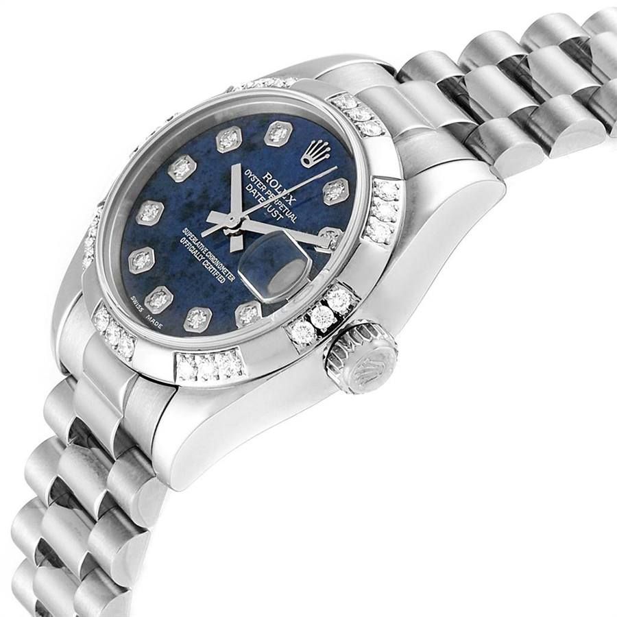 Rolex Lady-Datejust 26 Presidential Diamond Bezel Women's Watch 179369 - Image 2